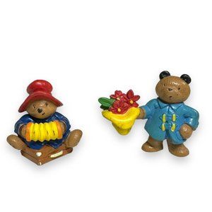 Rare SCHLEICH Paddington Bear Vintage 1988 Figurines W GERMANY Lot of 2‎